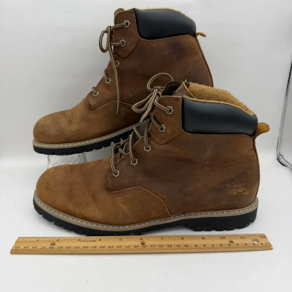 Timberland PRO ReBOT Leather Work Boots Brown Soft Toe Men's Size 11 A1WG2